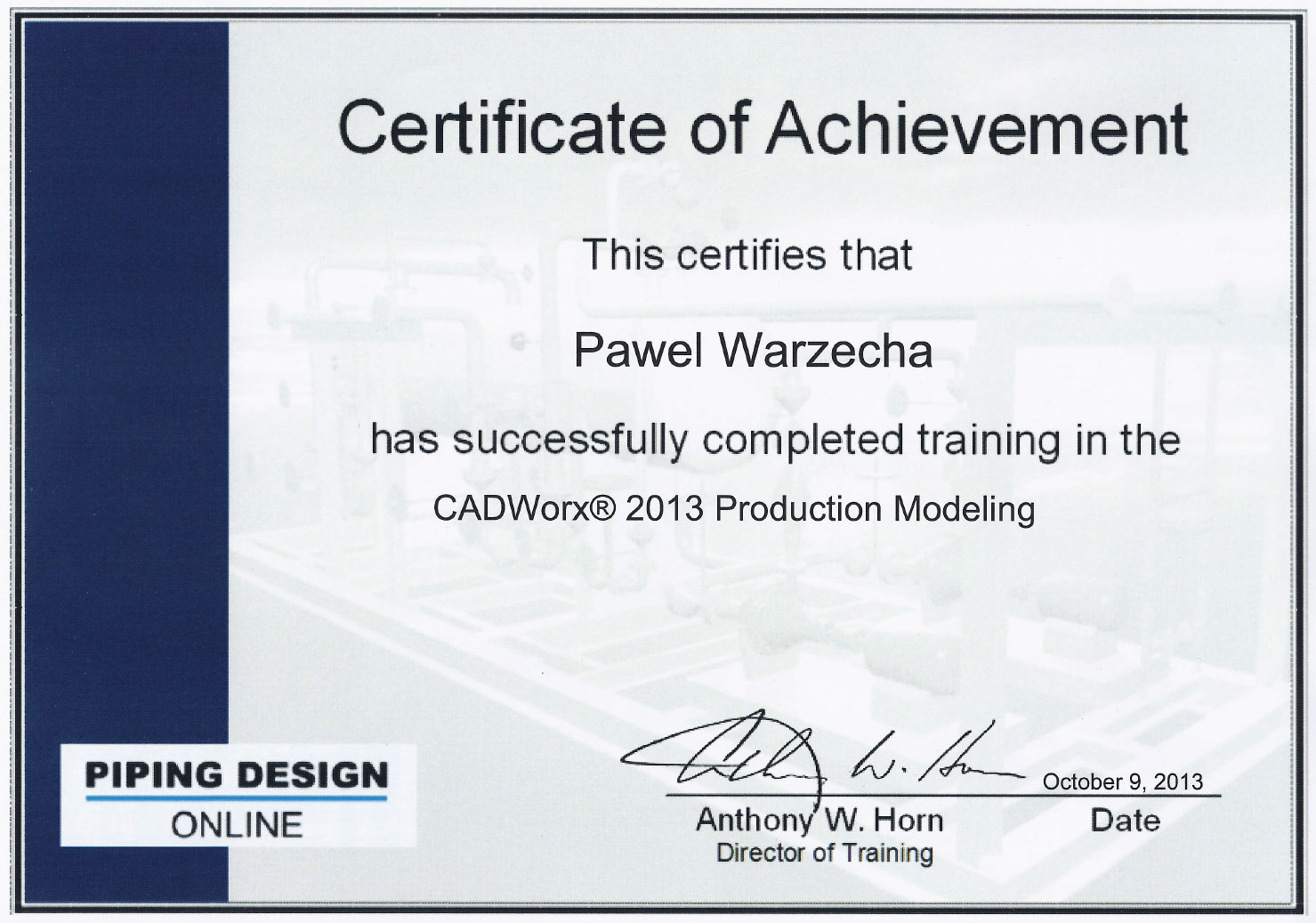 CadWorxCertificate